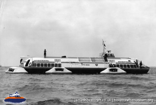 Vosper-Thornycroft VT1 in service -  (credit: The <a href='http://www.hovercraft-museum.org/' target='_blank'>Hovercraft Museum Trust</a>).
